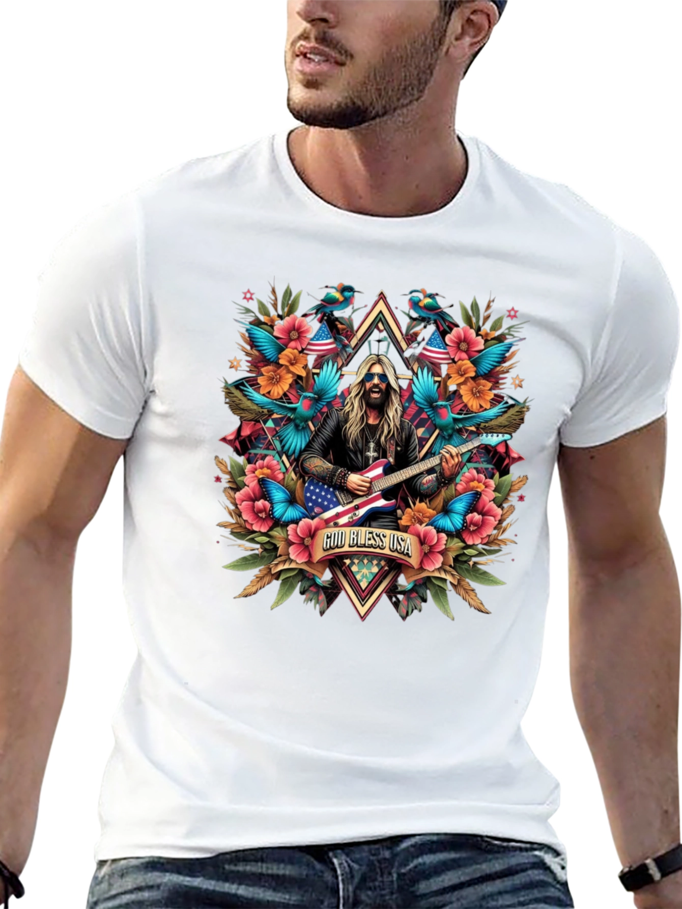 God Bless USA Patriotic T-Shirt