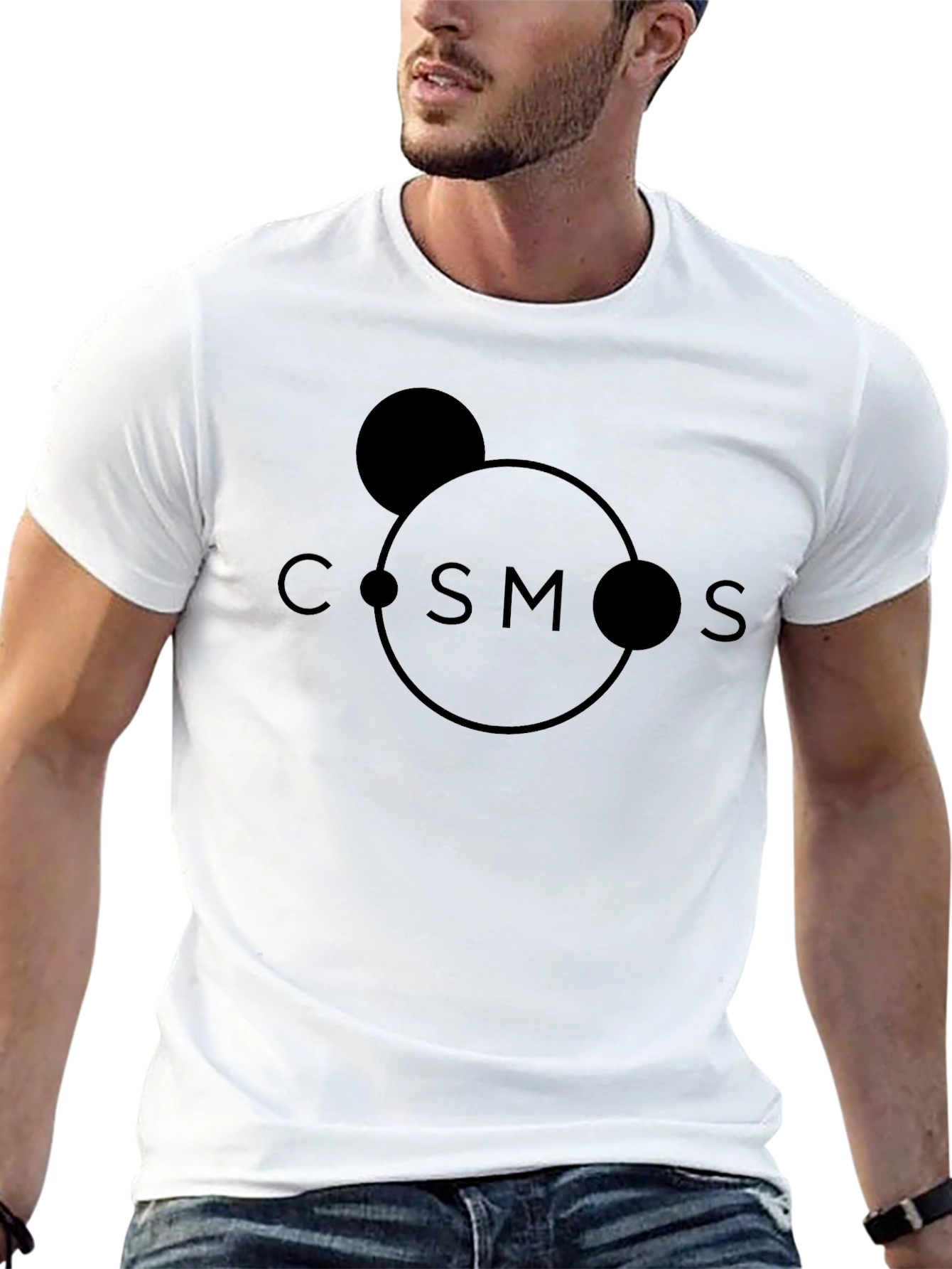 Cosmos Graphic Print Black T-Shirt