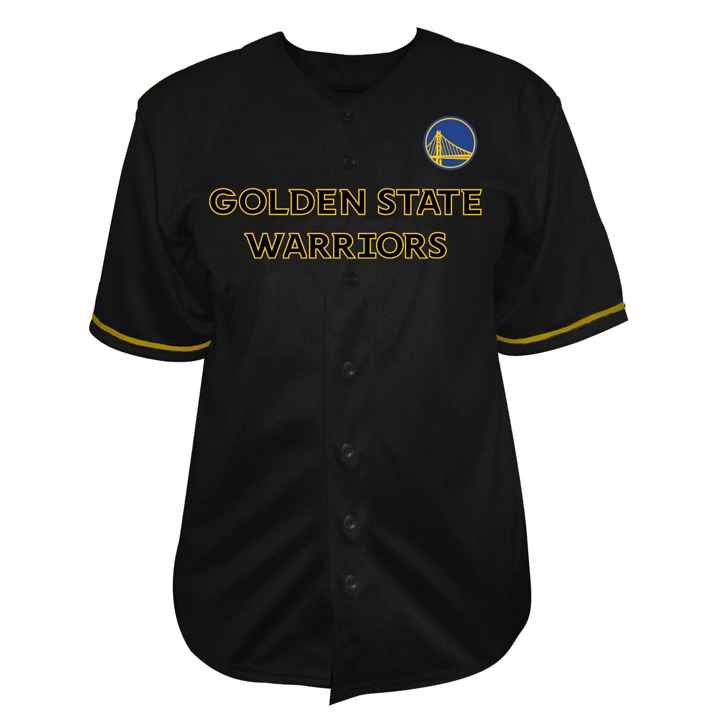 Men's Golden State Warriors Fanatics Black Big & Tall Pop Full-Button Jersey