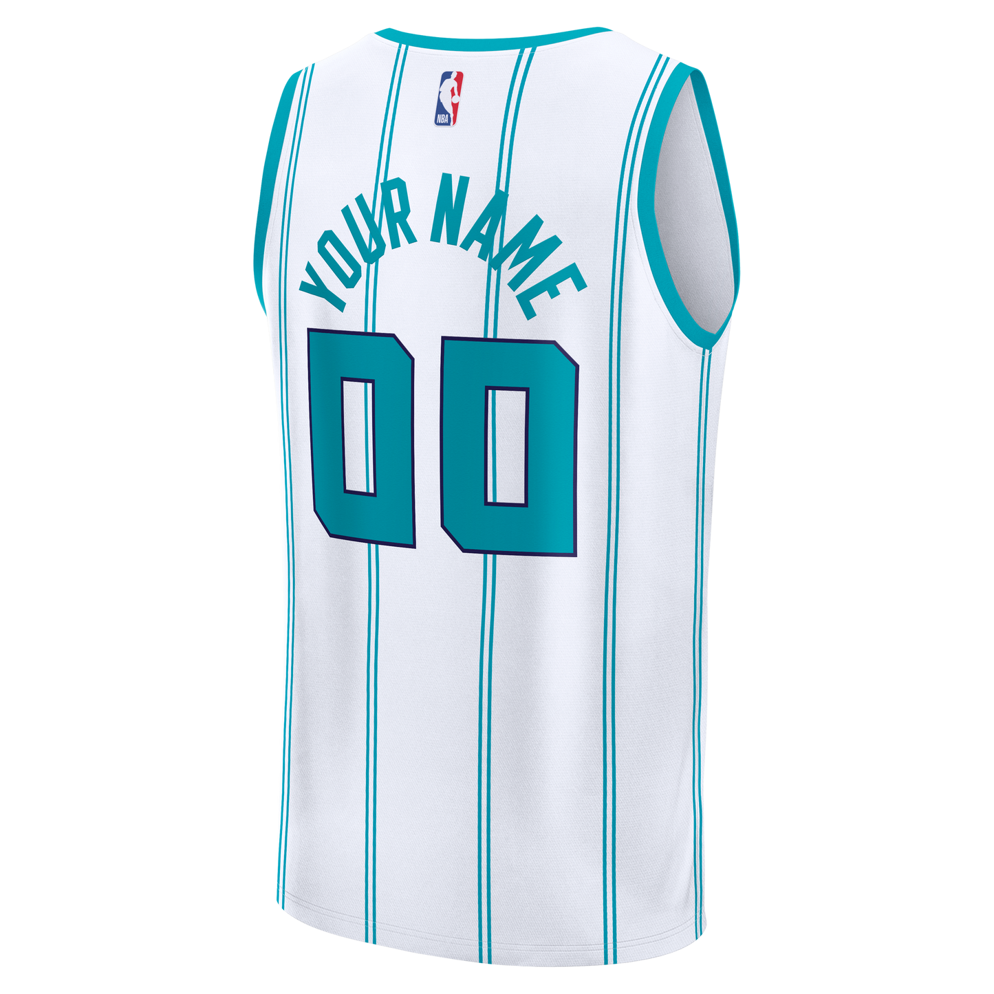 Men's Charlotte Hornets Fanatics White Fast Break Custom Jersey - Icon Edition