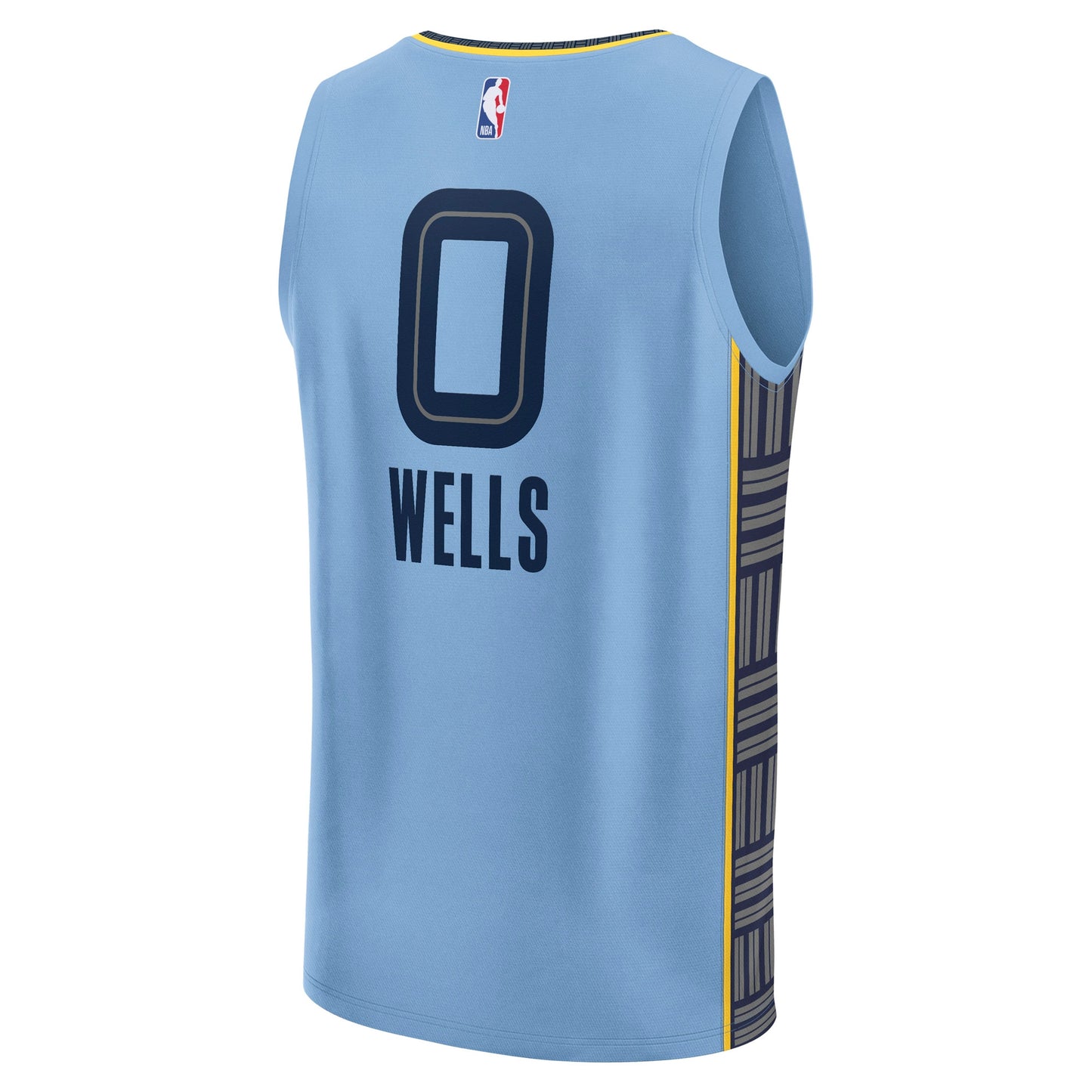 Men's Memphis Grizzlies Jaylen Wells Fanatics Light Blue Fast Break Replica Player Jersey - Statement Edition