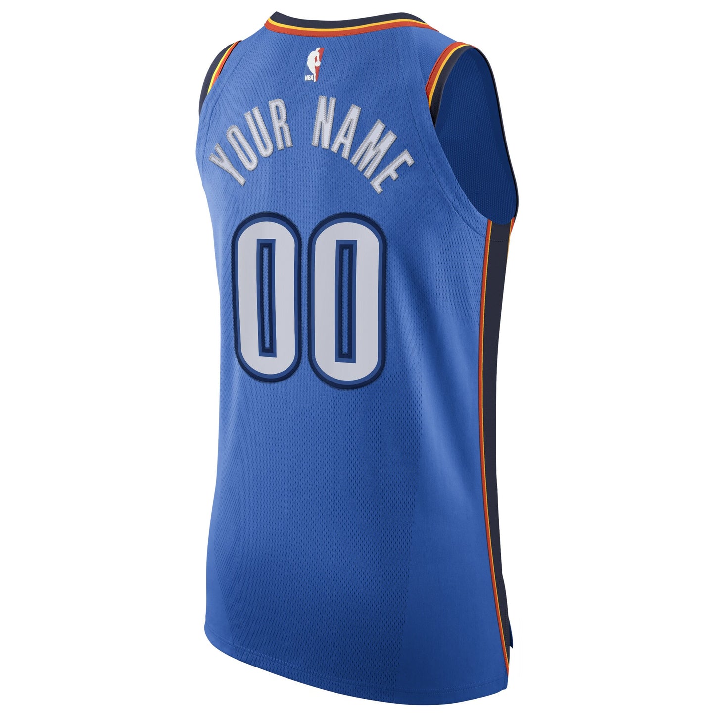 Men's Oklahoma City Thunder Nike Blue Authentic Custom Jersey - Icon Edition