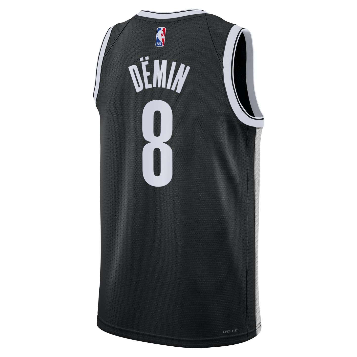 Unisex Brooklyn Nets Egor Dëmin Nike Black Swingman Jersey - Icon Edition
