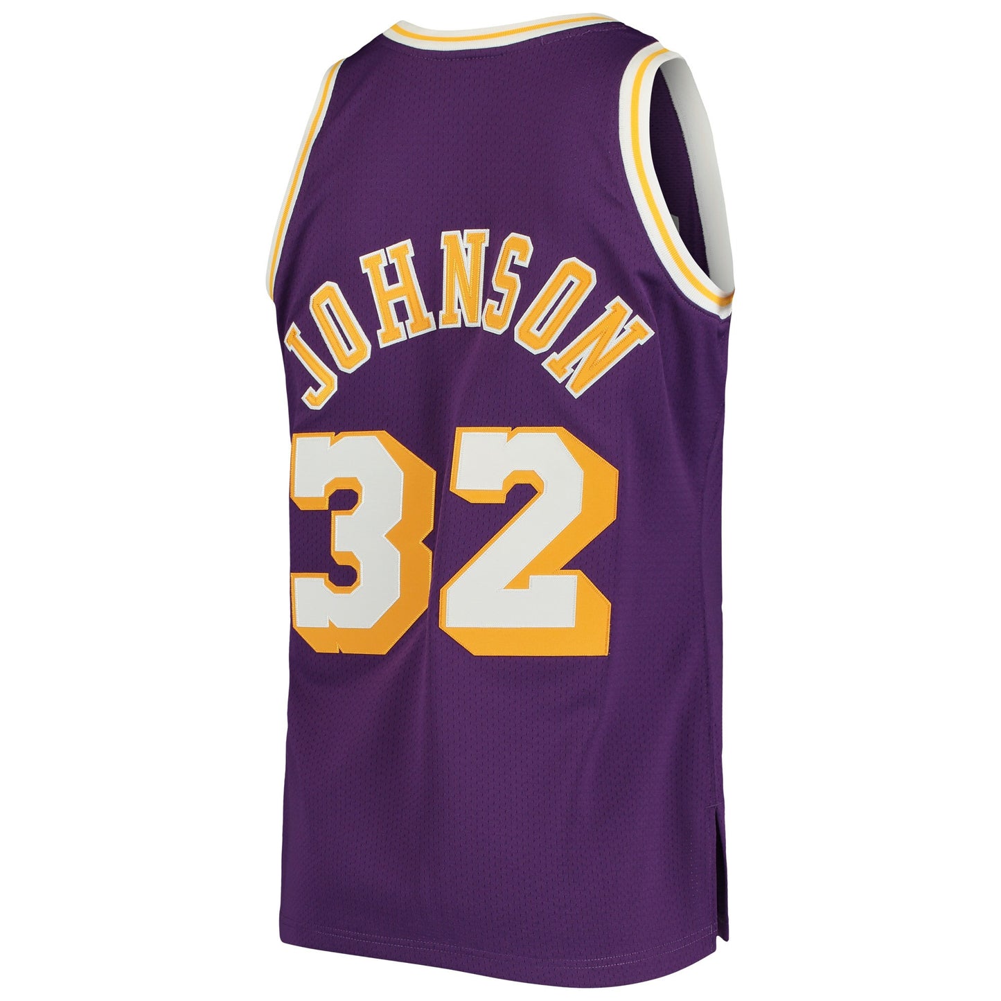 Men's Los Angeles Lakers Magic Johnson Mitchell & Ness Purple 1984/85 Hardwood Classics Authentic Jersey