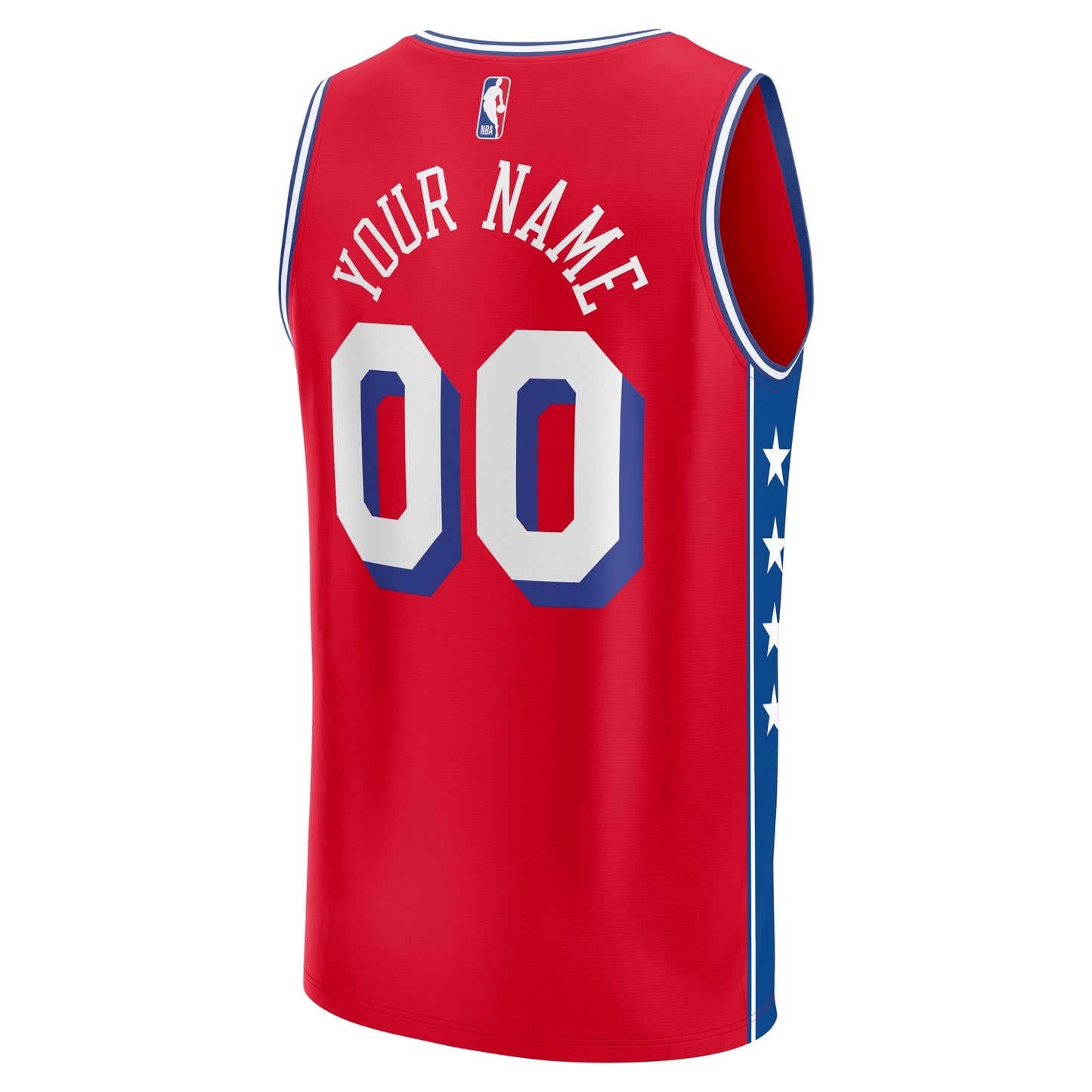 Youth Philadelphia 76ers Fanatics Red Fast Break Replica Custom Jersey - Statement Edition