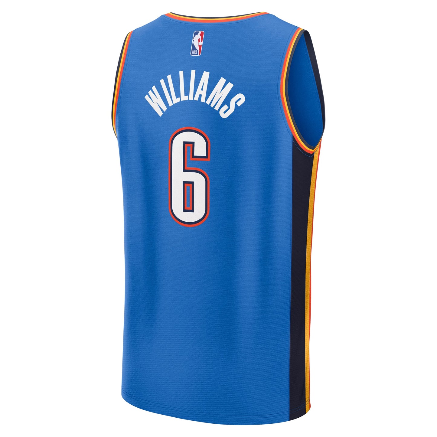 Men's Oklahoma City Thunder Jaylin Williams Fanatics Blue Fast Break Replica Player Jersey - Icon Edition