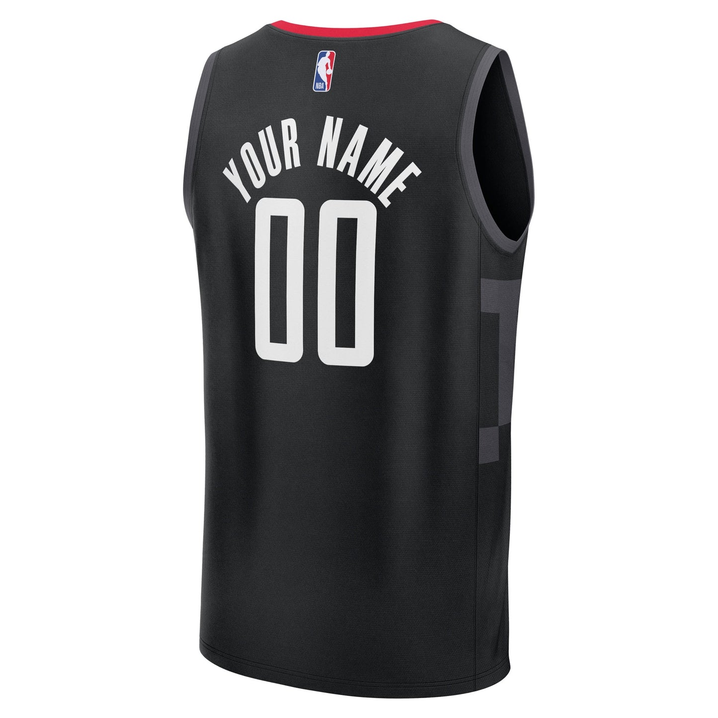 Youth Houston Rockets Fanatics Black Fast Break Custom Jersey - Statement Edition