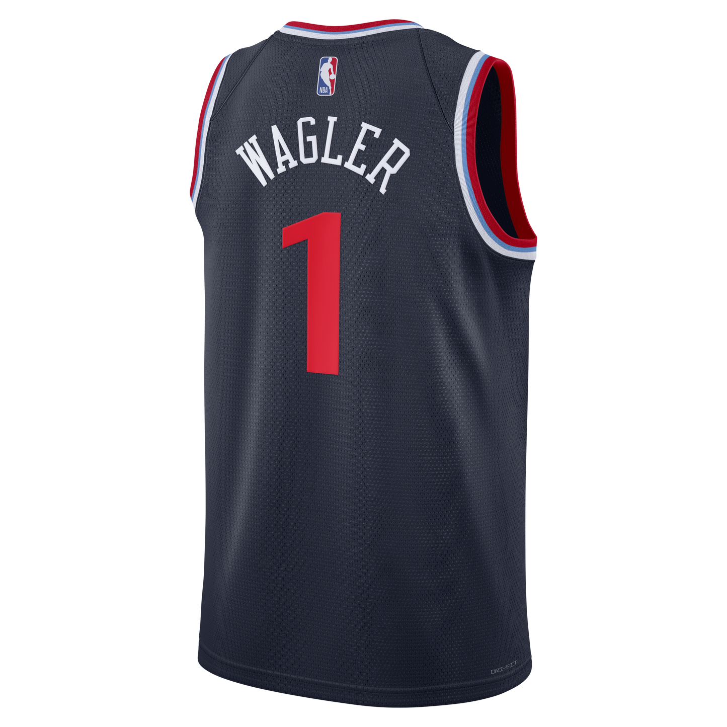 Youth LA Clippers Keaton Wagler Nike Navy Swingman Jersey - Icon Edition