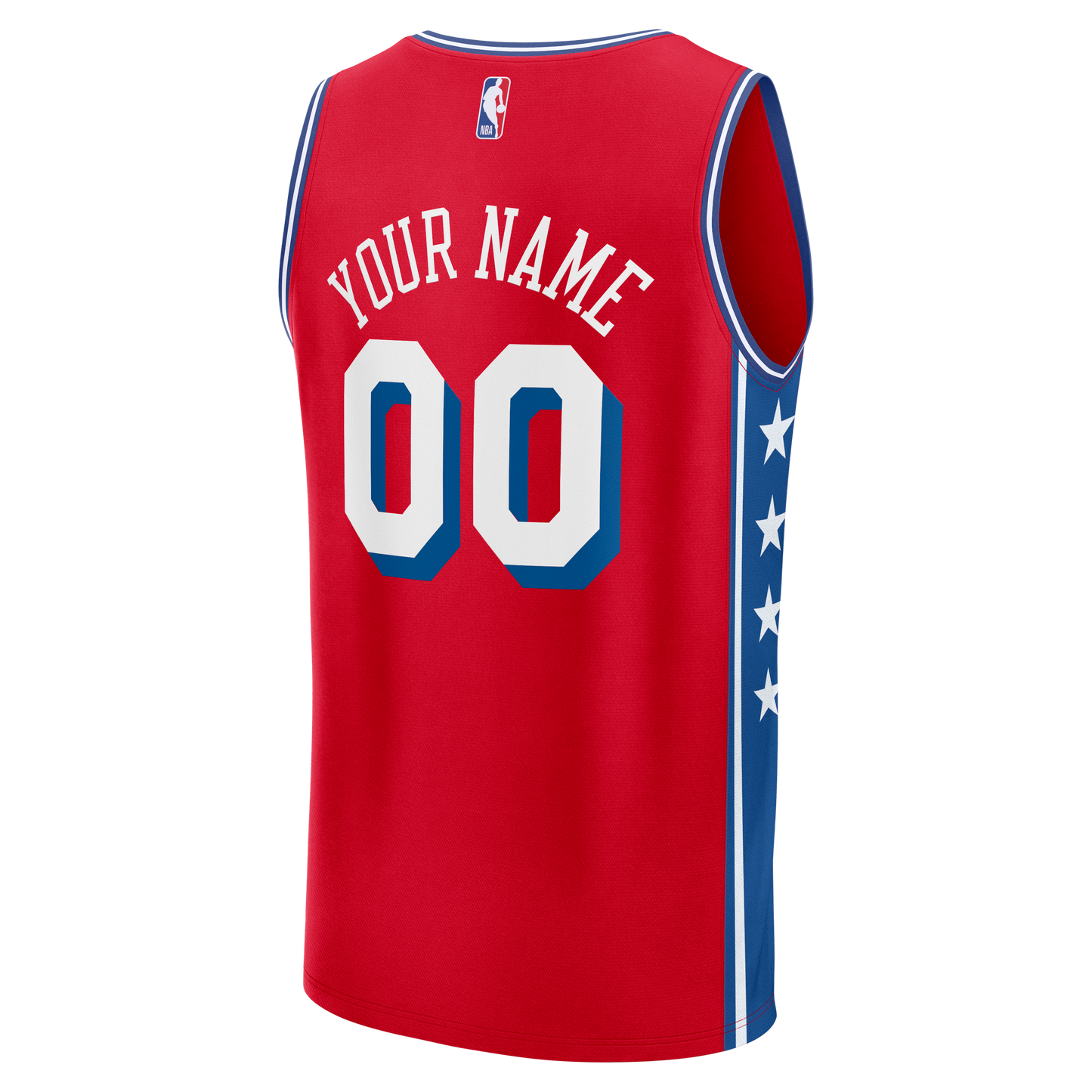 Men's Philadelphia 76ers Fanatics Red Fast Break Custom Jersey - Icon Edition