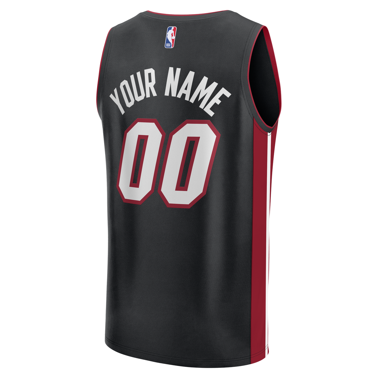 Men's Miami Heat Fanatics Black Fast Break Custom Jersey - Icon Edition