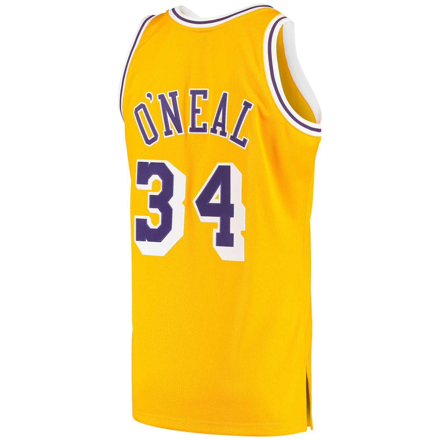 Men's Los Angeles Lakers Shaquille O'Neal Mitchell & Ness Gold 1996/97 Hardwood Classics Authentic Jersey