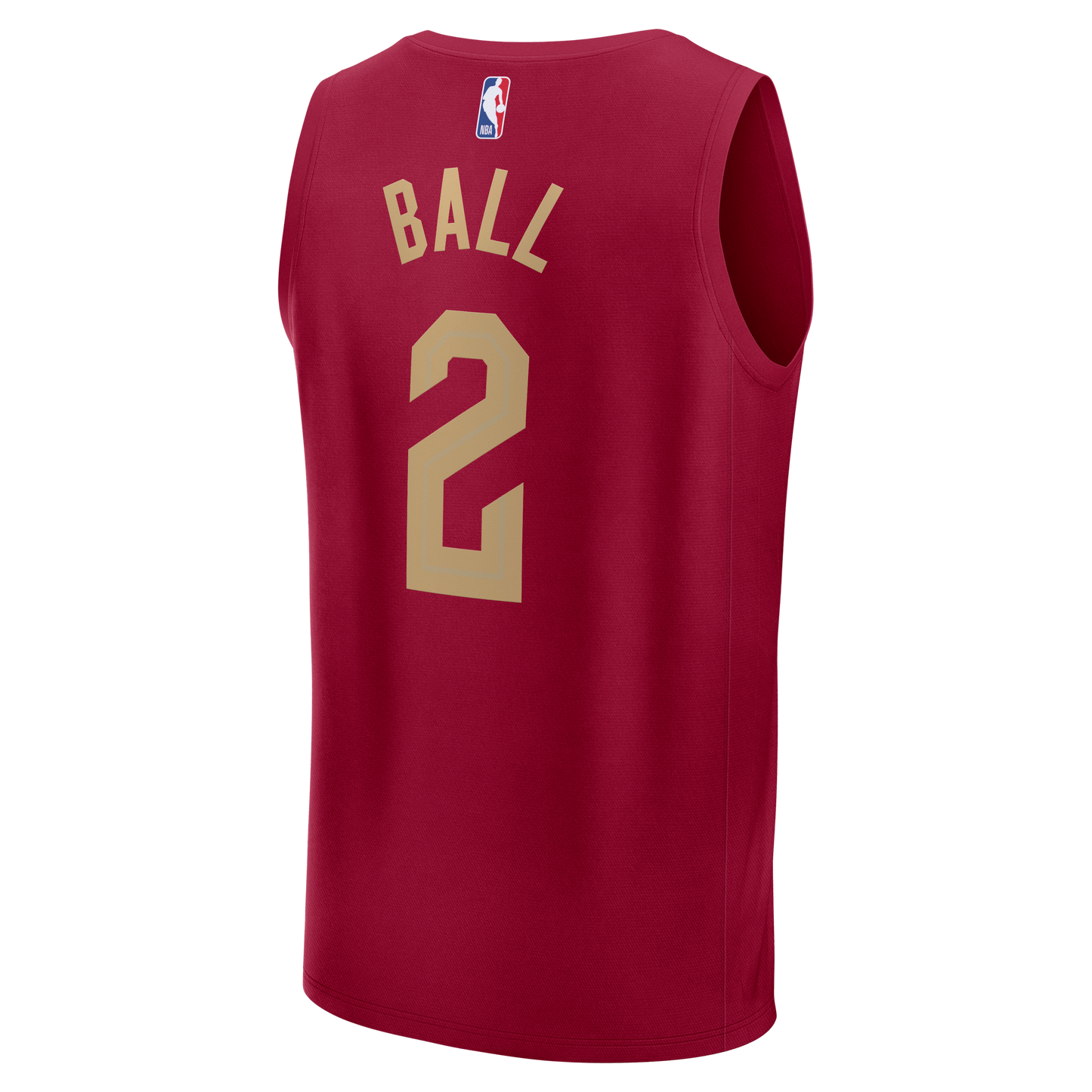 Men's Cleveland Cavaliers Lonzo Ball Fanatics Wine Fast Break Replica Jersey - Icon Edition