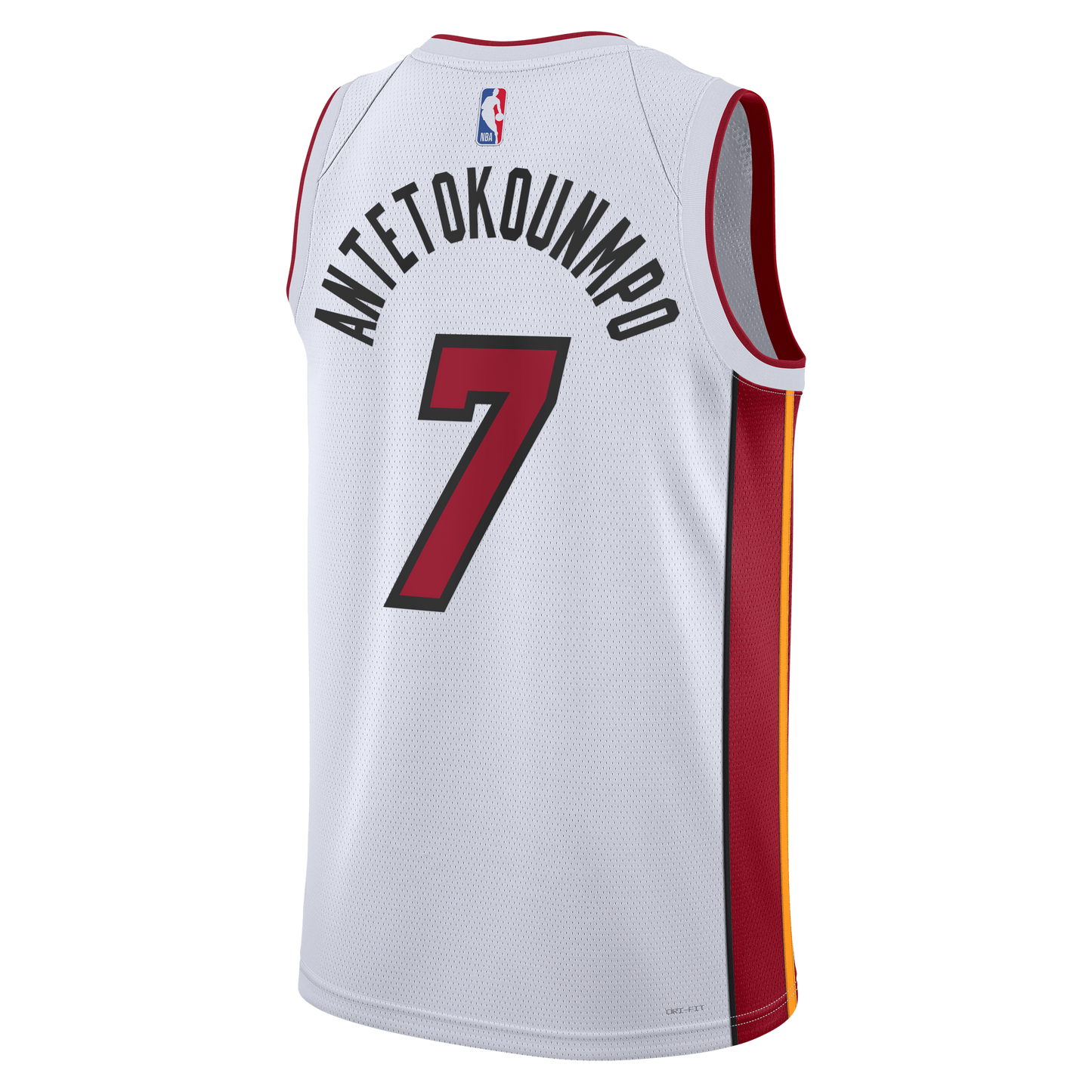 Unisex Miami Heat Giannis Antetokounmpo Nike White Swingman Jersey - Association Edition