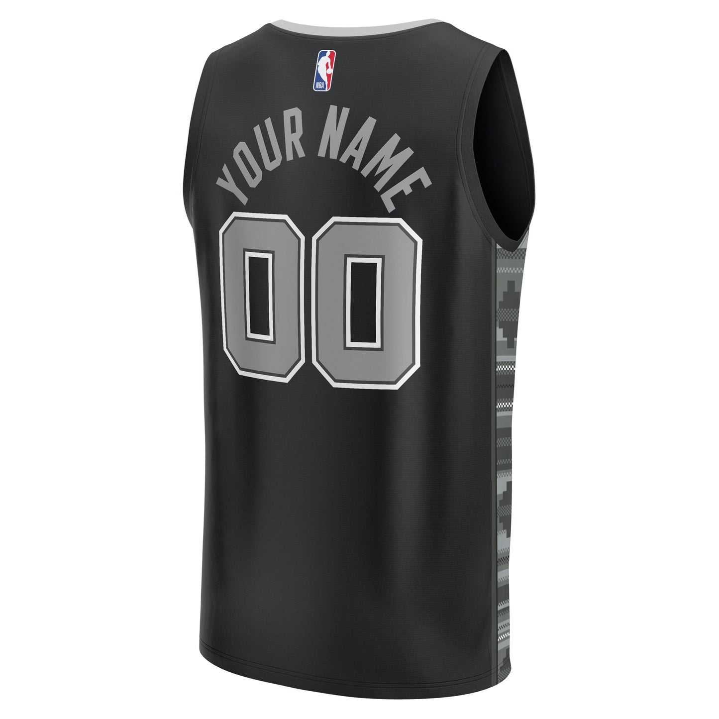 Youth San Antonio Spurs Fanatics Black Fast Break Replica Custom Jersey - Statement Edition