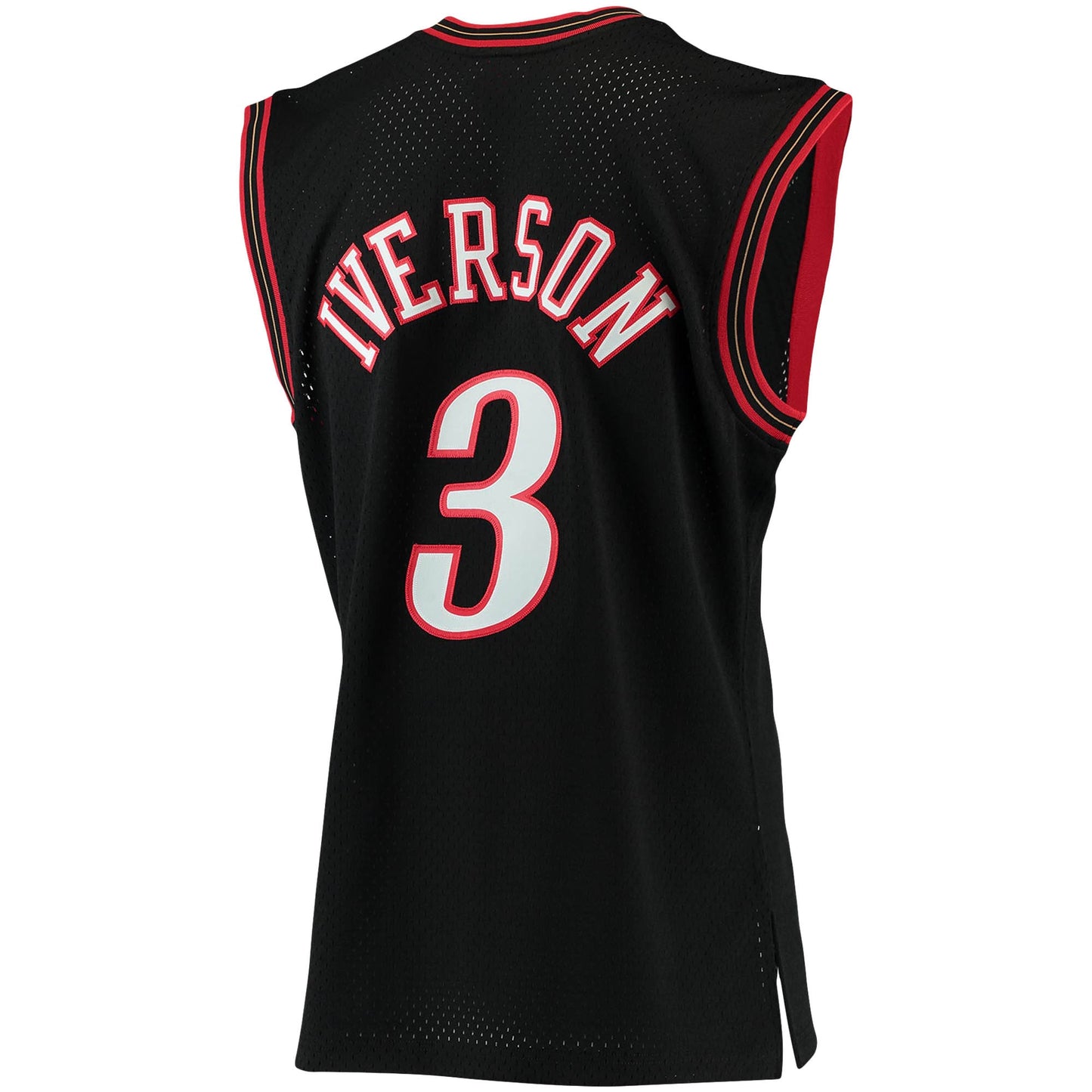 Men's Philadelphia 76ers Allen Iverson Mitchell & Ness Black 2000/01 Big & Tall Hardwood Classics Swingman Jersey