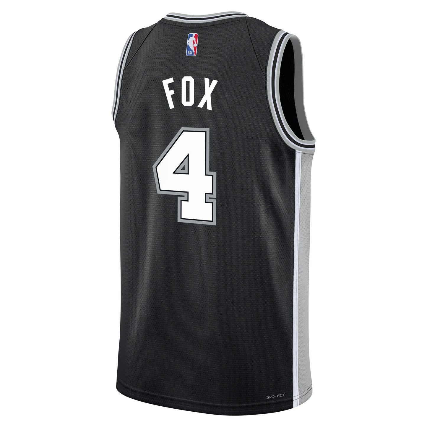 Youth San Antonio Spurs De'Aaron Fox Nike Black Swingman Jersey - Icon Edition