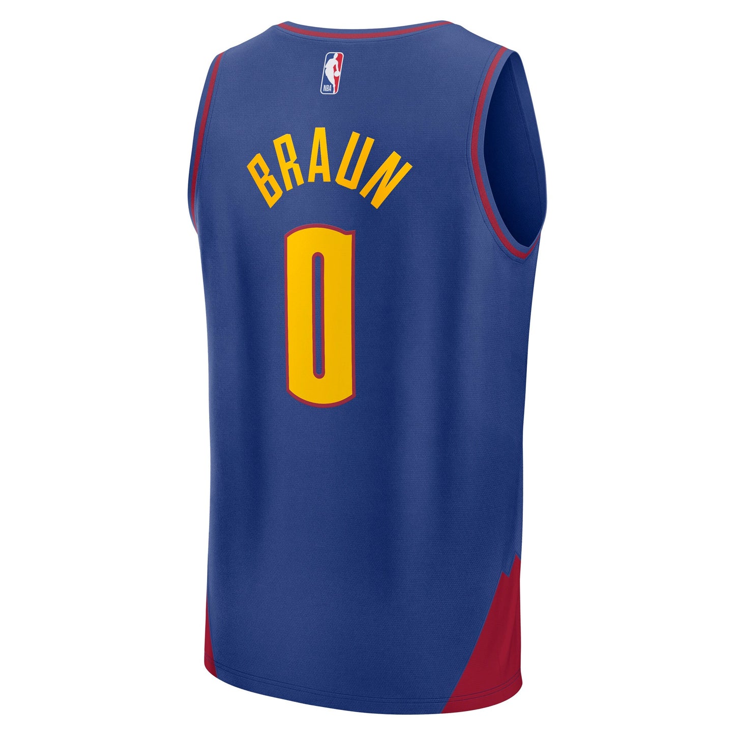 Men's Denver Nuggets Christian Braun Fanatics Blue Fast Break Replica Player Jersey - Statement Edition