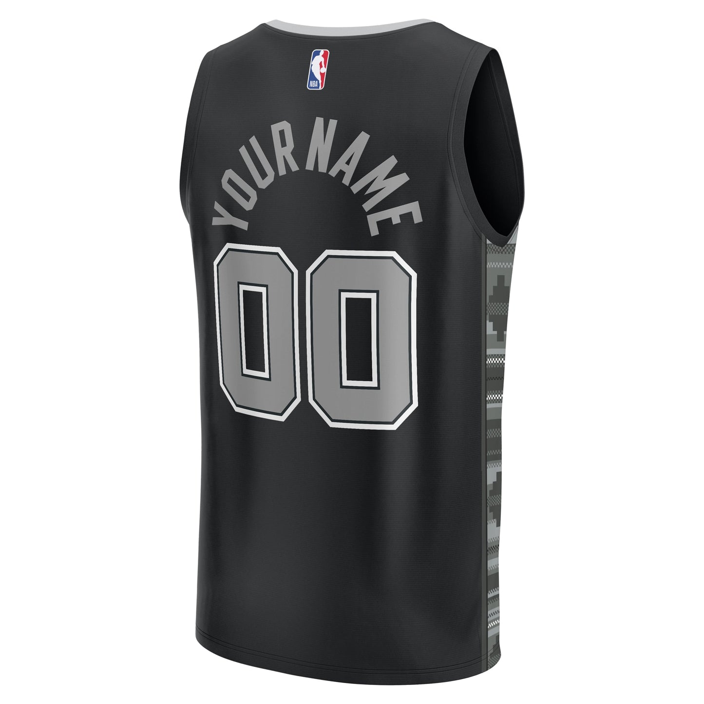 Men's San Antonio Spurs Fanatics Black Fast Break Custom Replica Jersey - Statement Edition
