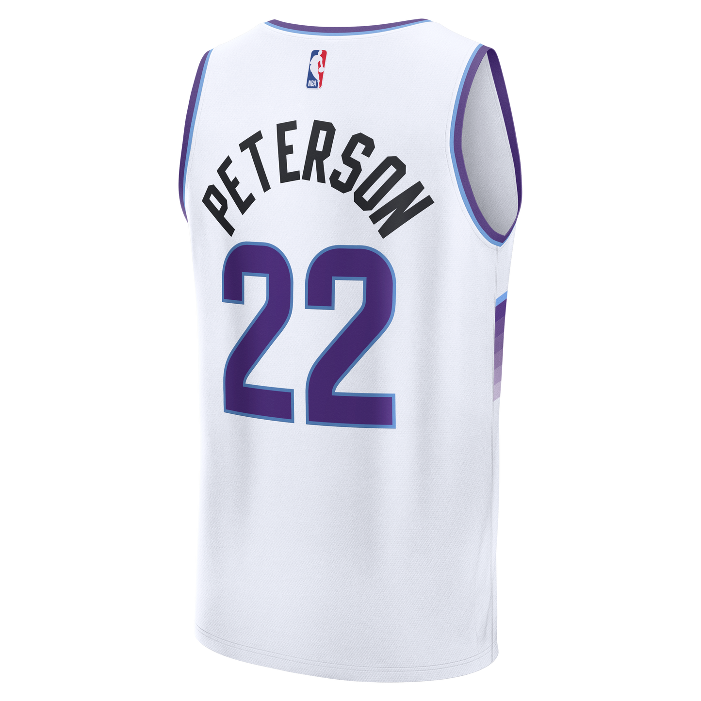 Youth Utah Jazz Darryn Peterson Fanatics White Fast Break Replica Jersey - Association Edition