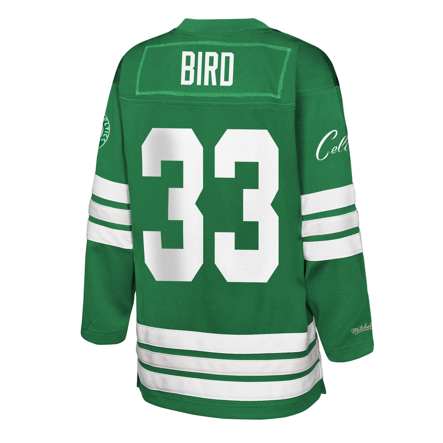 Youth Boston Celtics Larry Bird Mitchell & Ness Kelly Green Maxxed Out 2.0 Fashion Hockey Jersey