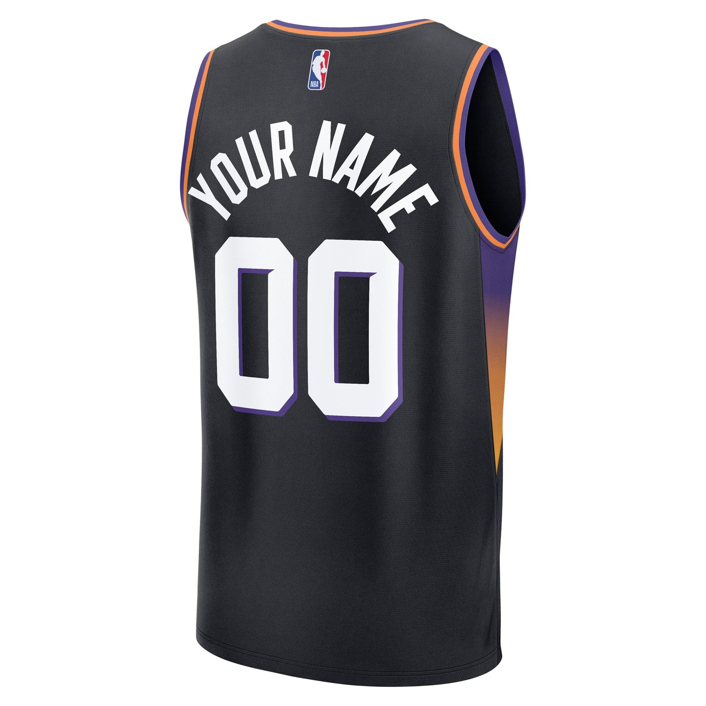Men's Phoenix Suns Fanatics Black Fast Break Custom Jersey - Icon Edition