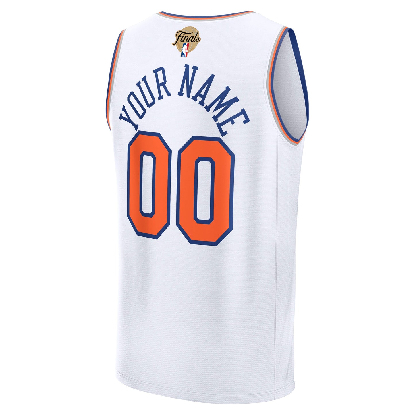 Youth New York Knicks Fanatics White 2026 NBA Finals Fast Break Replica Custom Jersey - Association Edition