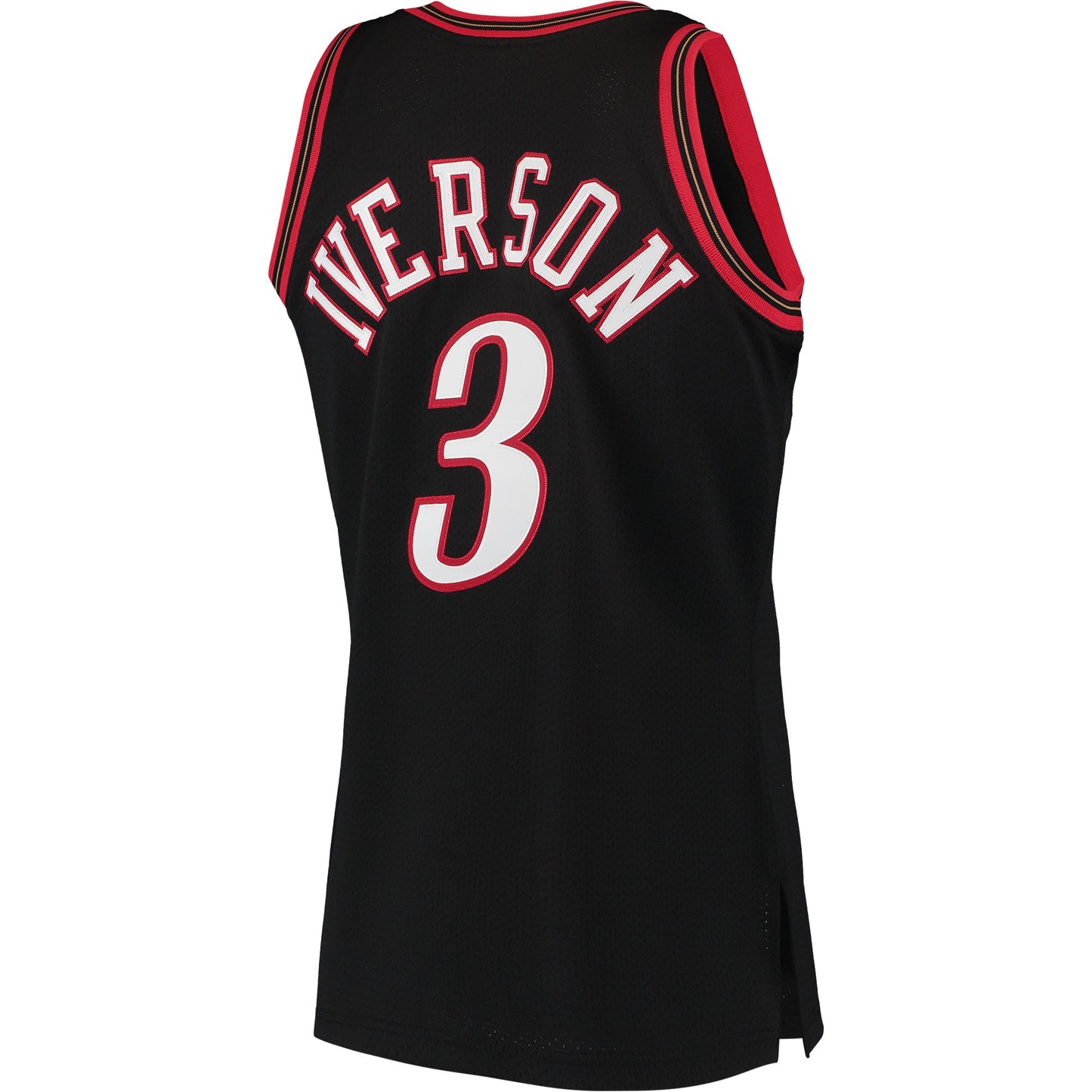 Men's Philadelphia 76ers Allen Iverson Mitchell & Ness Black 1997/98 Hardwood Classics Authentic Jersey