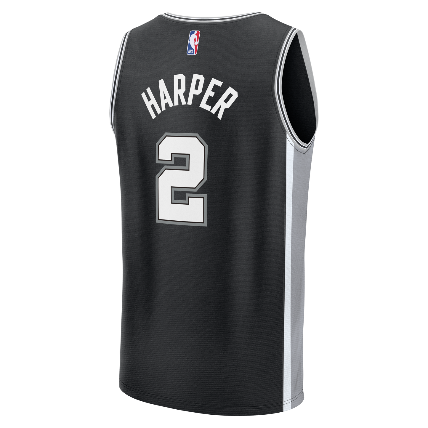Men's San Antonio Spurs Dylan Harper Fanatics Black Fast Break Jersey - Icon Edition