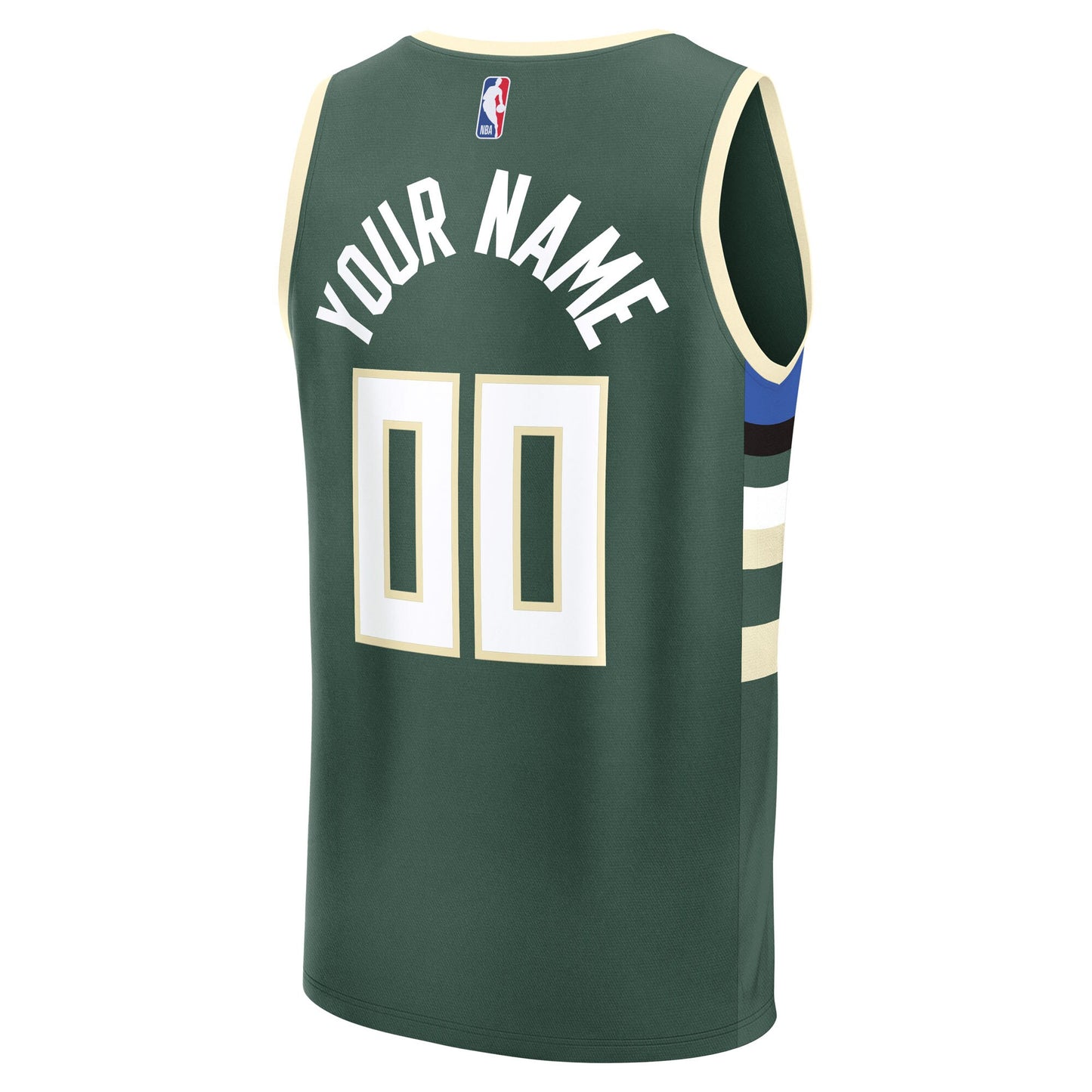 Men's Milwaukee Bucks Fanatics Green Fast Break Custom Jersey - Icon Edition