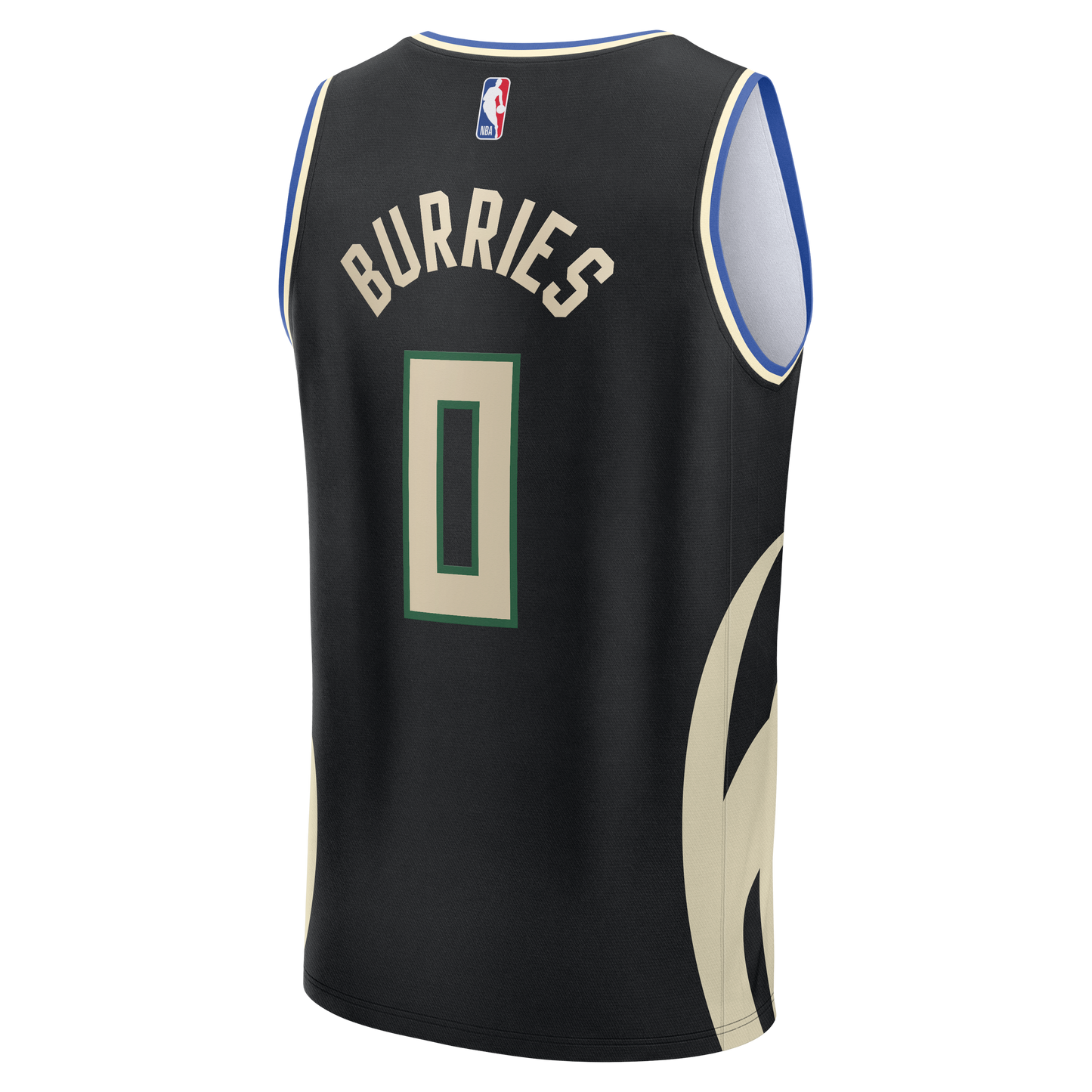 Youth Milwaukee Bucks Brayden Burries Fanatics Black Fast Break Replica Jersey - Statement Edition