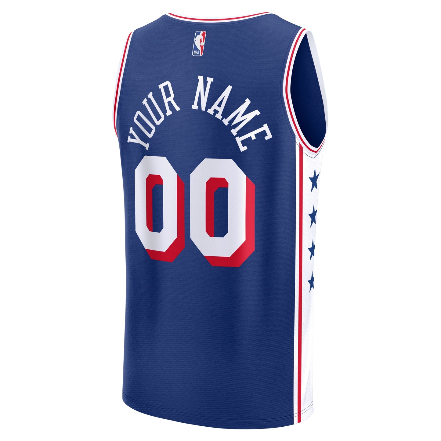 Men's Philadelphia 76ers Fanatics Blue Fast Break Custom Jersey - Icon Edition
