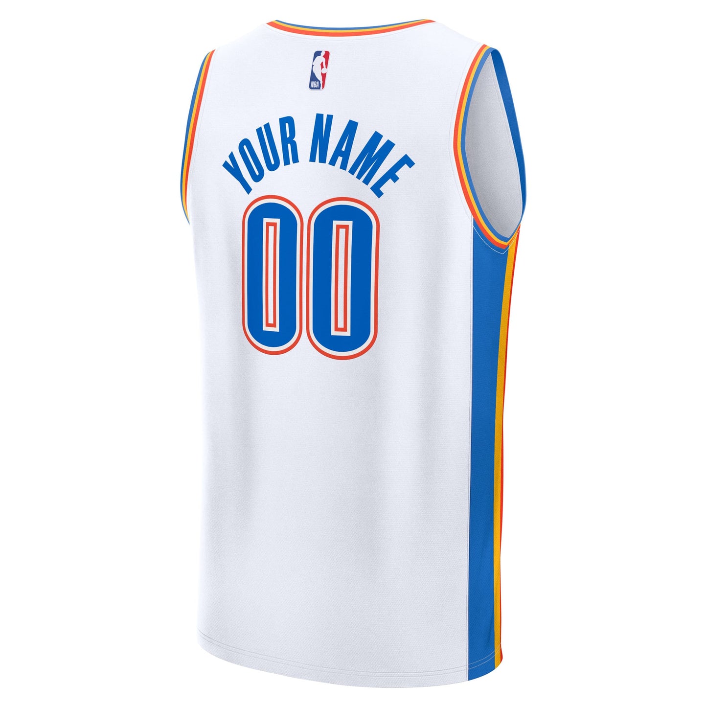 Men's Oklahoma City Thunder Fanatics White Fast Break Custom Jersey - Association Edition