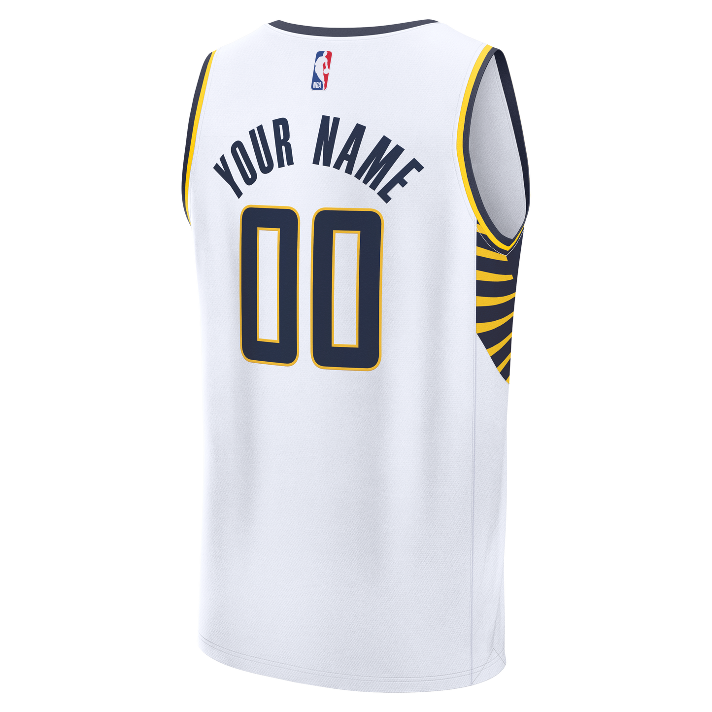 Men's Indiana Pacers Fanatics White Fast Break Custom Jersey - Icon Edition