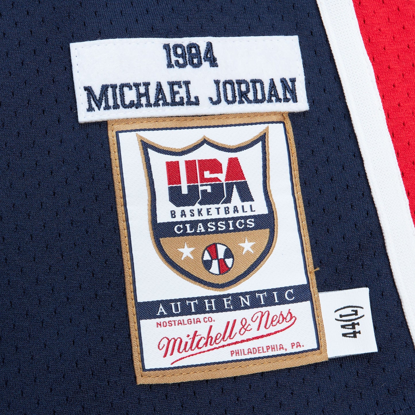 Men's USA Basketball Michael Jordan Mitchell & Ness Navy 1984 Authentic Jersey
