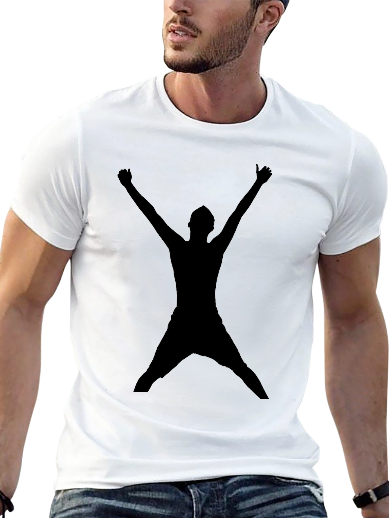Silhouette Man Black Graphic Tee