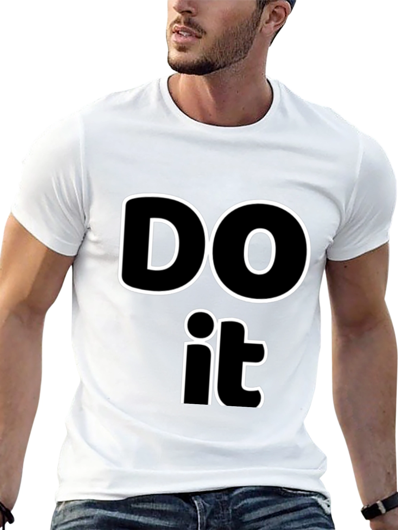 Motivating Do It Black Graphic Tee