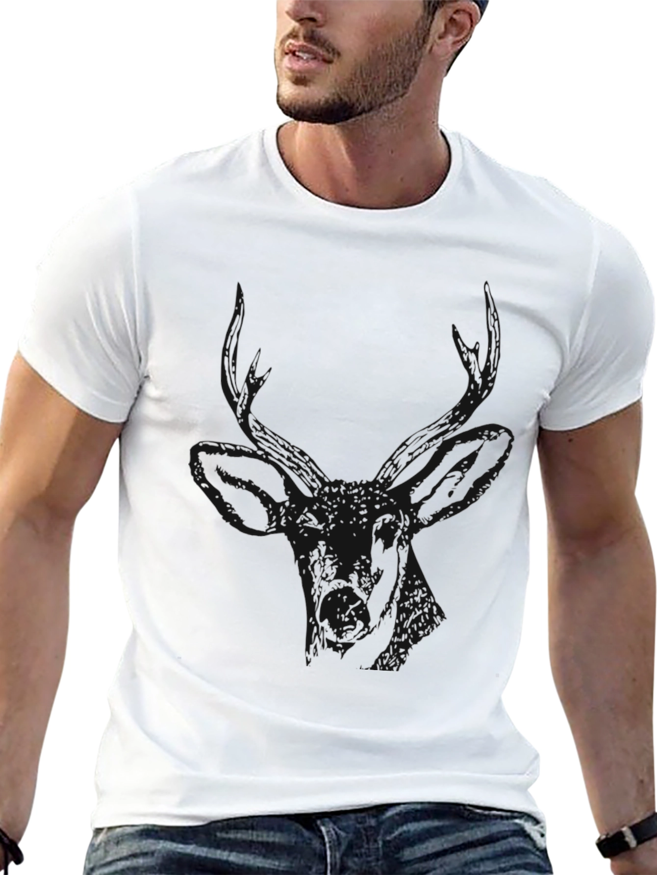Mens Black Crew Neck Short Sleeve T-Shirt