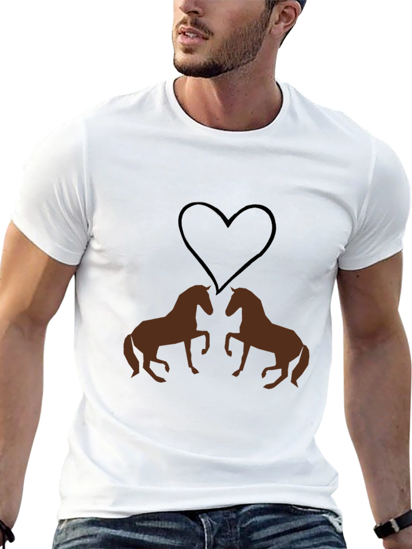 Horse Lovers Graphic Tee - Black