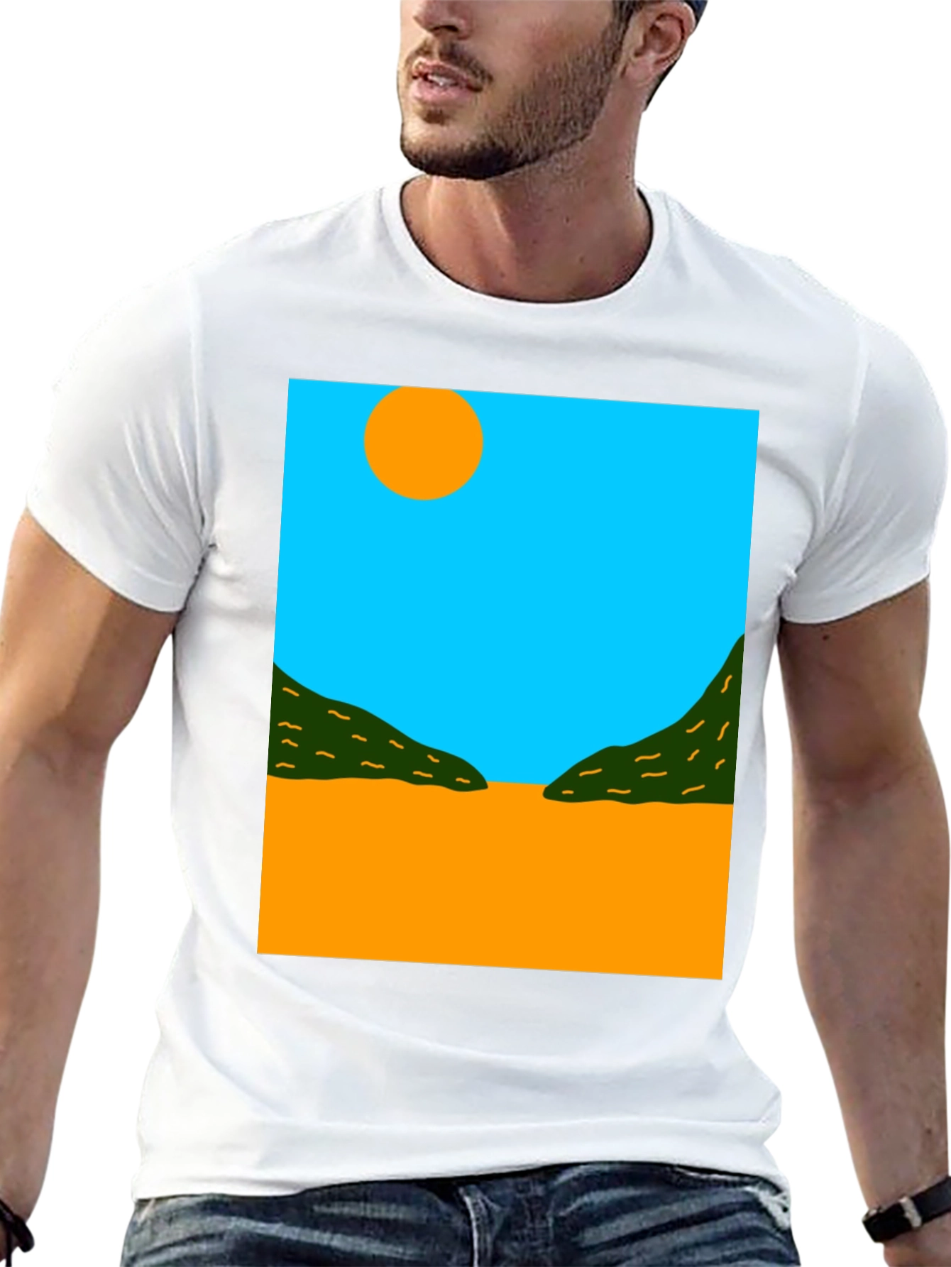 Abstract Landscape Graphic T-Shirt - Modern Art Tee