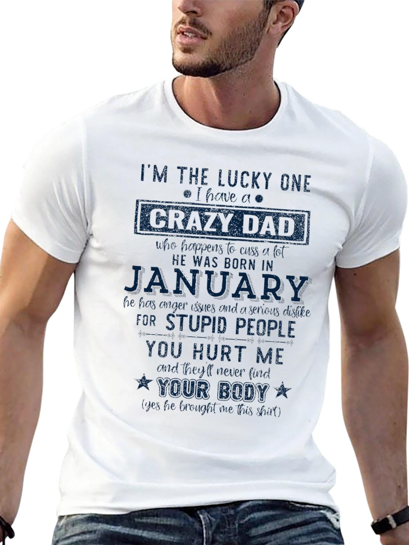Lucky One Crazy Dad January Graphic Tee
