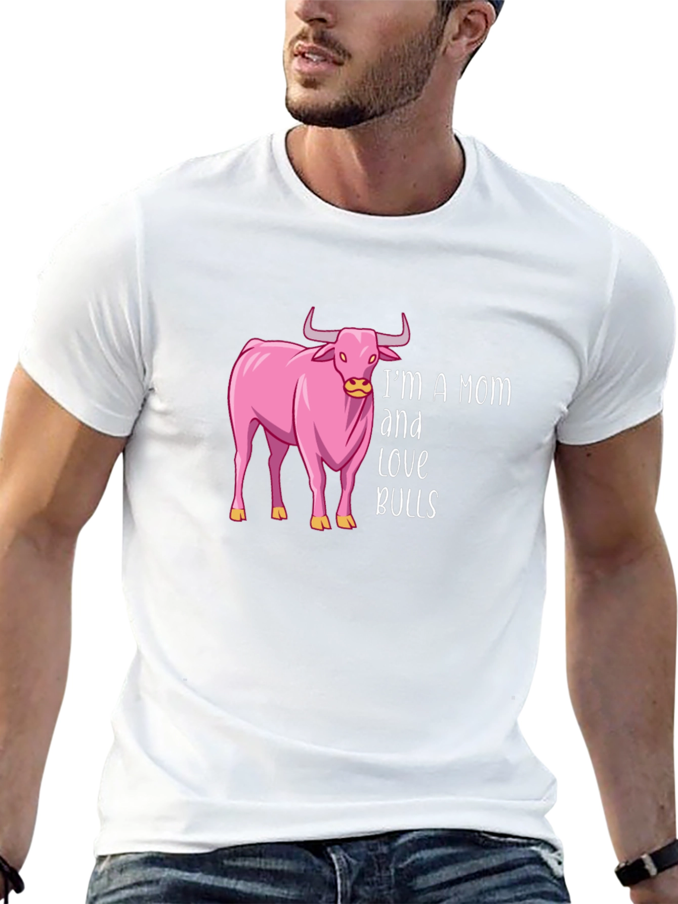 Im A Mom and Love Bulls T-Shirt