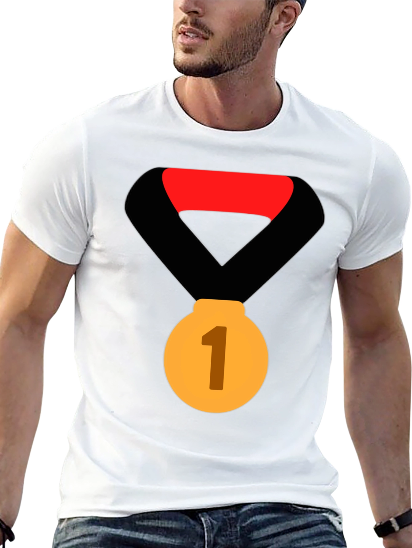 Champion Tee: First Place Gold Medal Graphic T-Shirt
