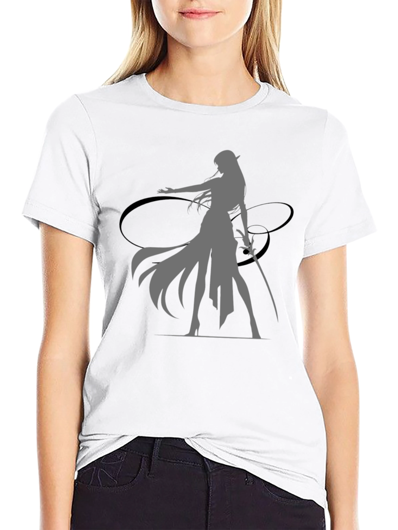 Fantasy Warrior Graphic Black T-Shirt