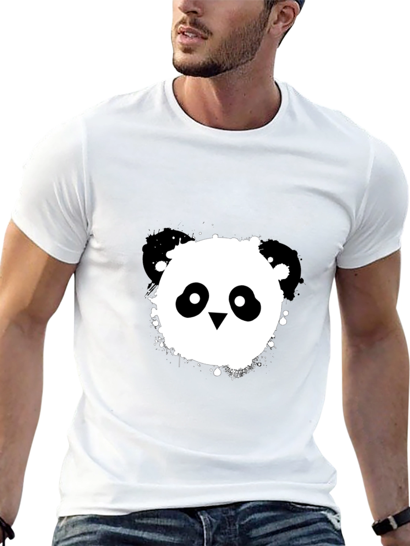 Cool Panda Graphic Black T-Shirt