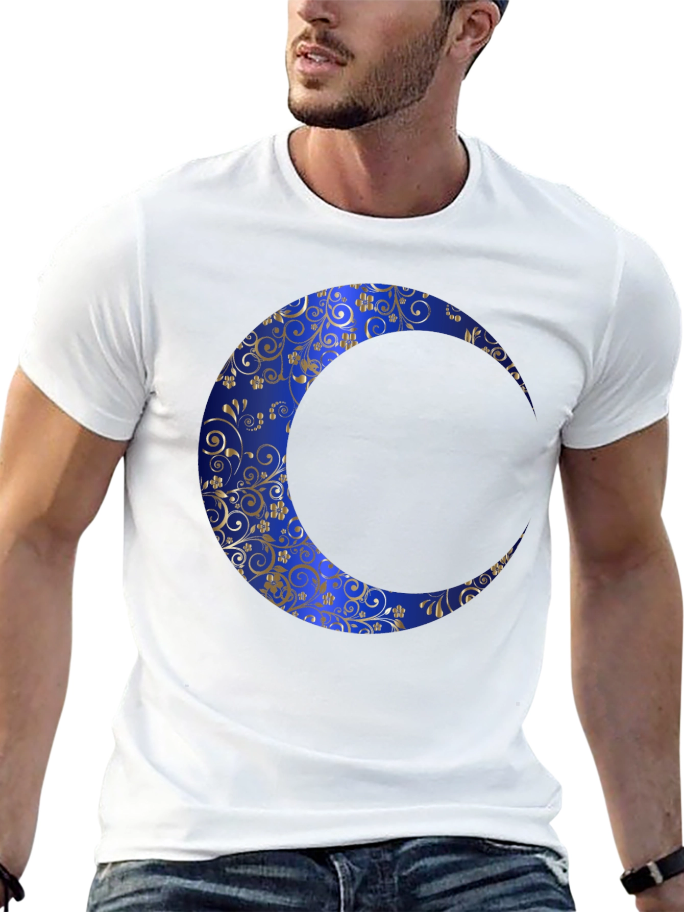 Crescent Moon Graphic Tee - Unique Design