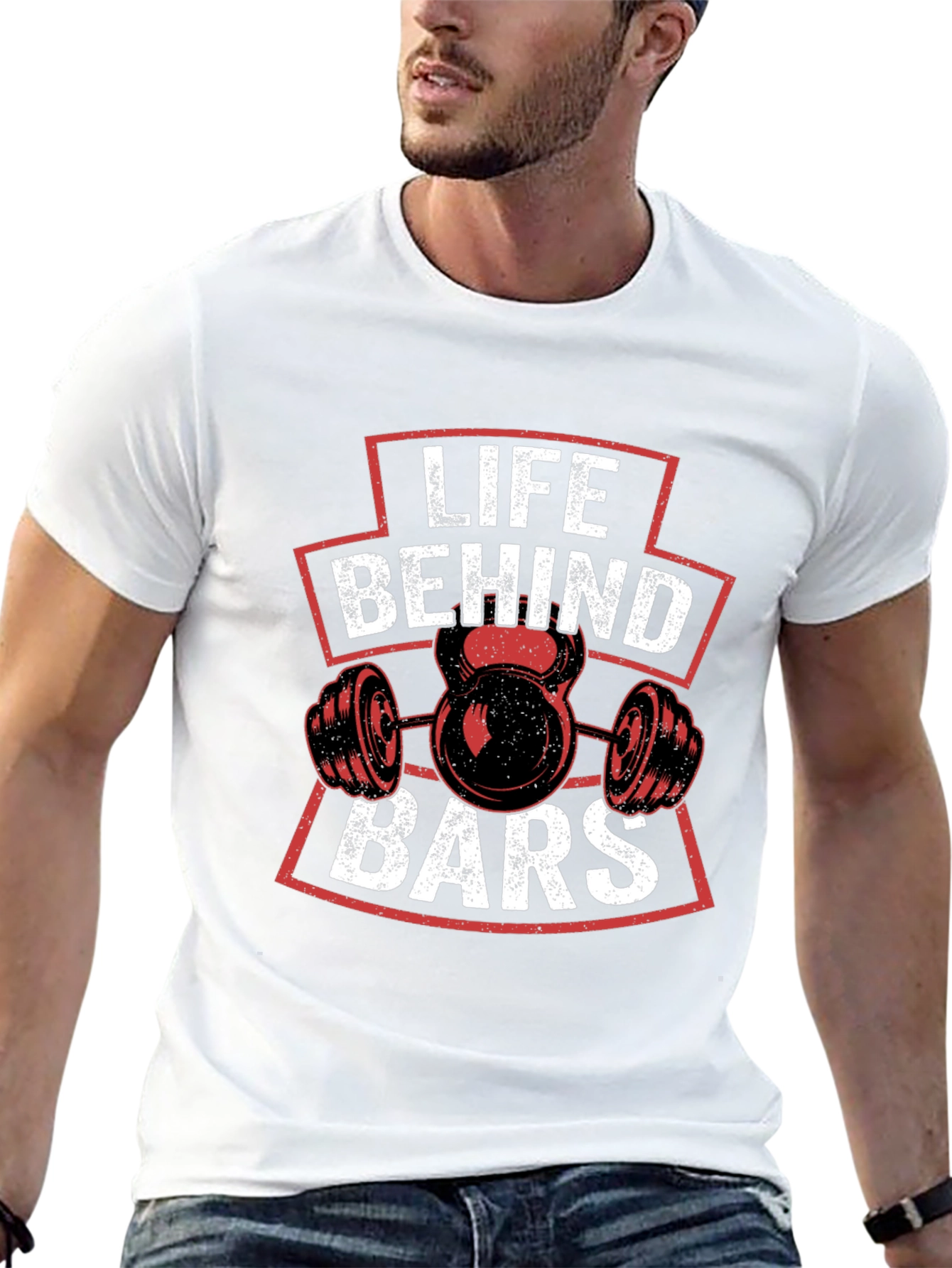 Life Behind Bars Gym T-Shirt Workout Fitness Tee