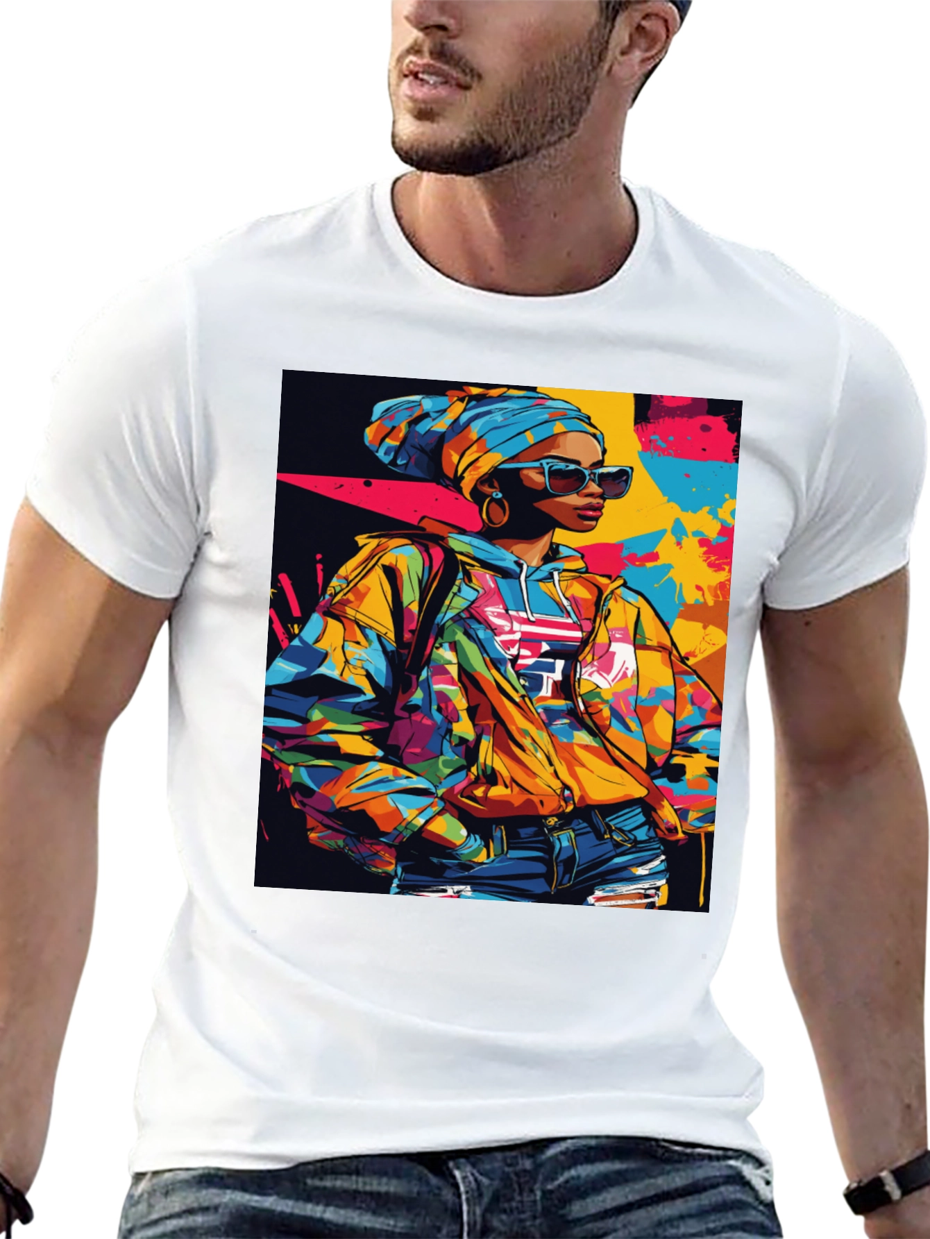 Vibrant Afro-Inspired Graphic Tee - Stylish Streetwear