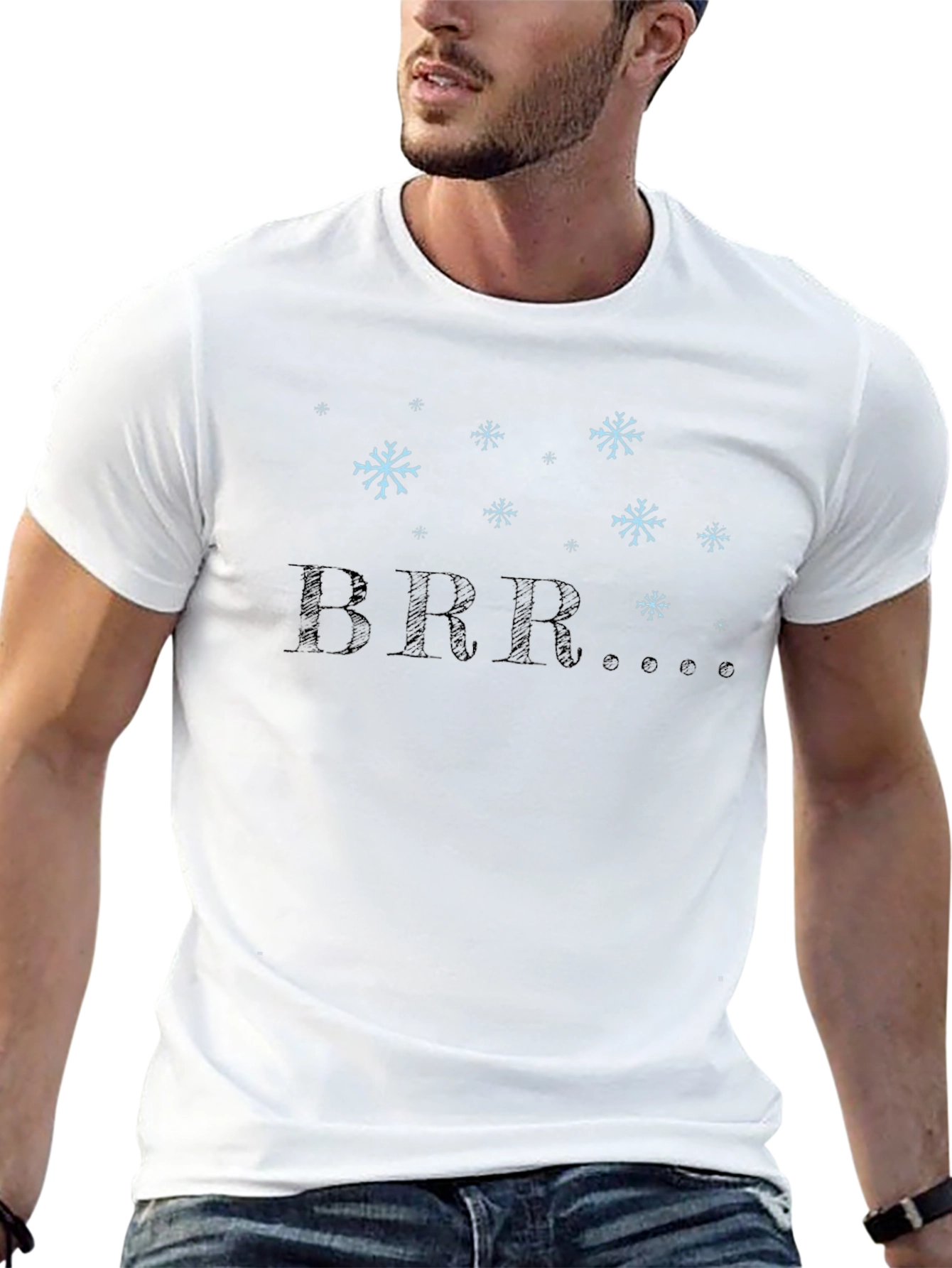 Winter BRR Snowflake Graphic Tee - Black
