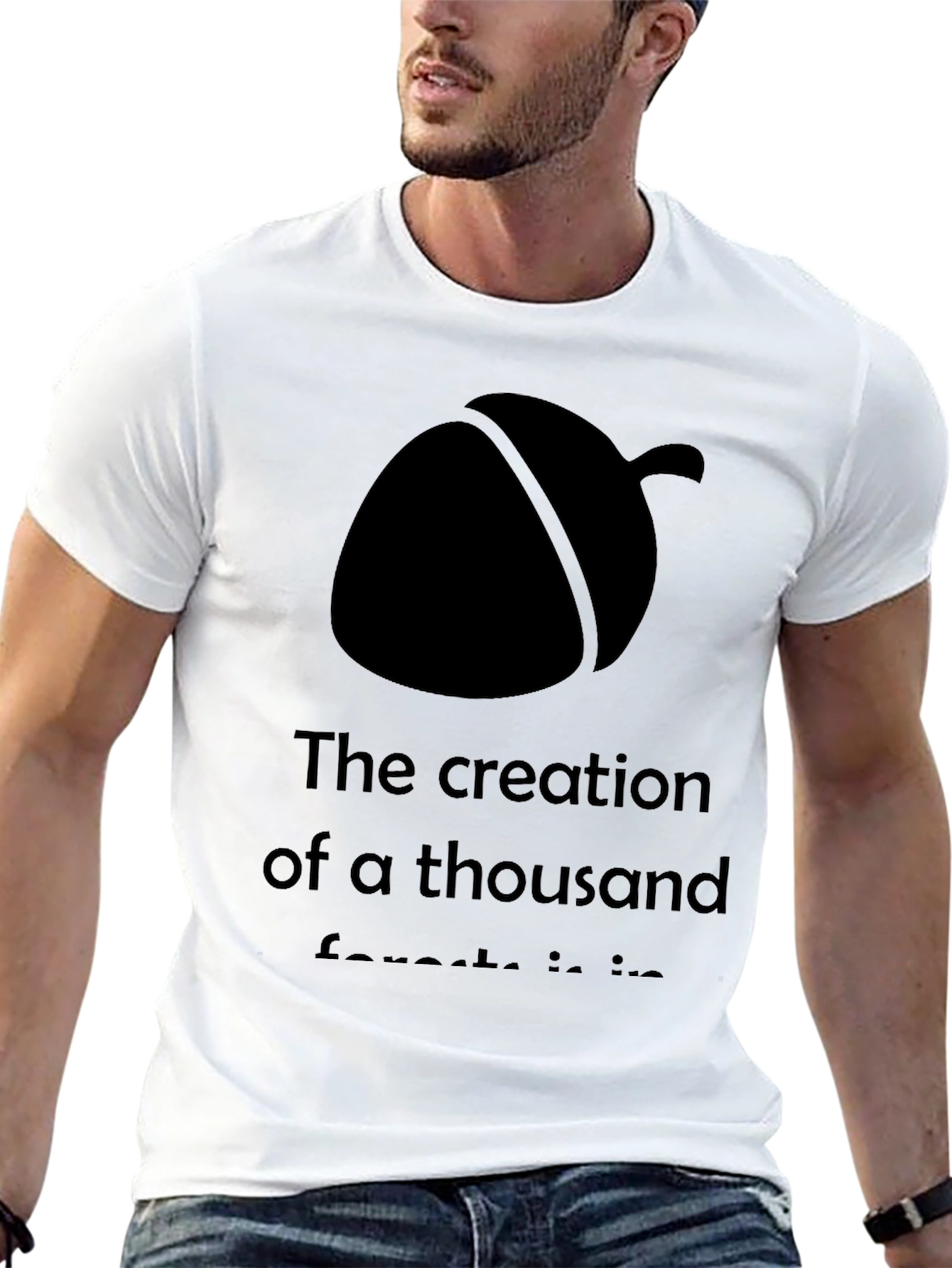Acorn of Creation Black Graphic Tee
