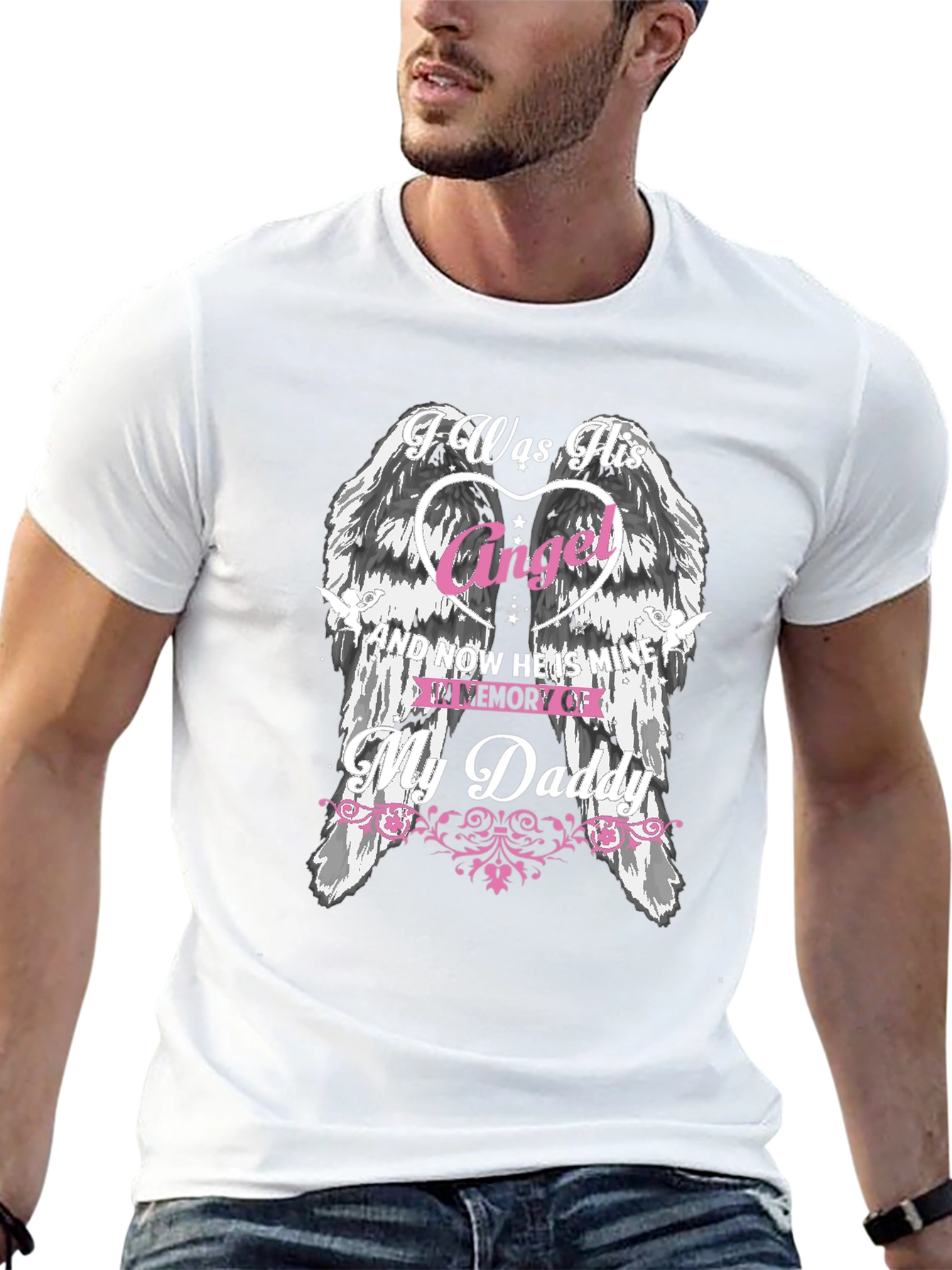 Memorial Angel Wings Daddy T-Shirt